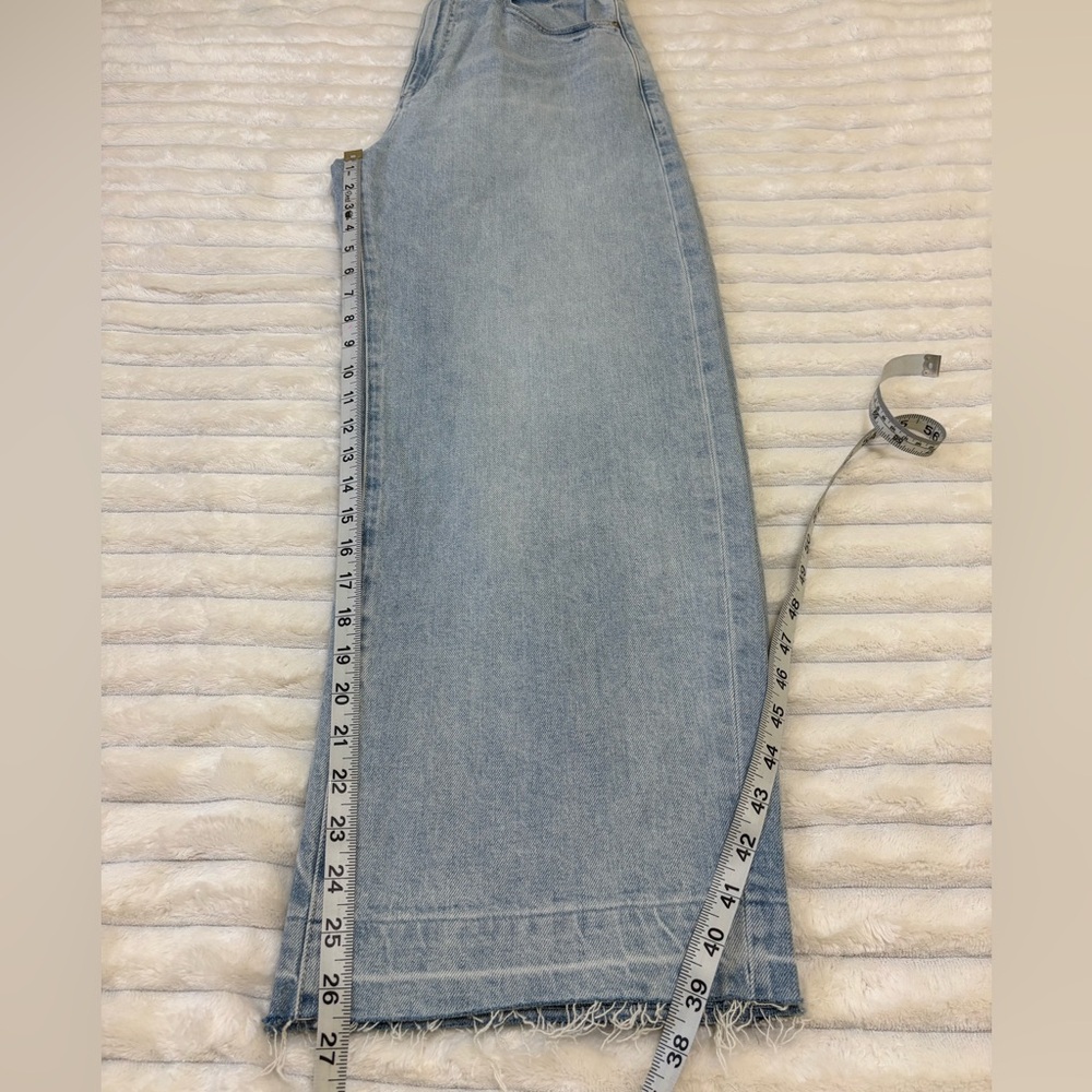NWT PAIGE Arellia Wide Undone Hem High Waist Ankle Barrel Jeans, Fernanda 26 - Picture 13 of 14